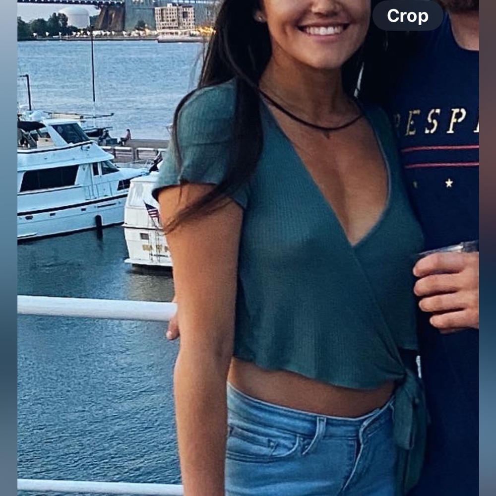 Urban outfitters project social front wrap top